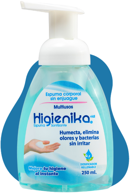 espumador 250 ml Higienika fondo azul png